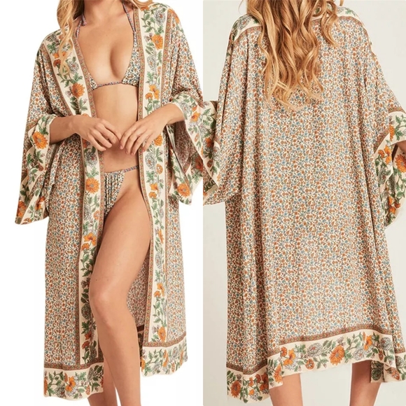 💚H.P.💚 Kimono Beach Cover Up - Picture 2 of 5